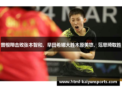 曾根翔击败张本智和,早田希娜大胜木原美悠,范思琦取胜 曾根翔击败张本智和,早田希娜大胜木原美悠,范思琦取胜